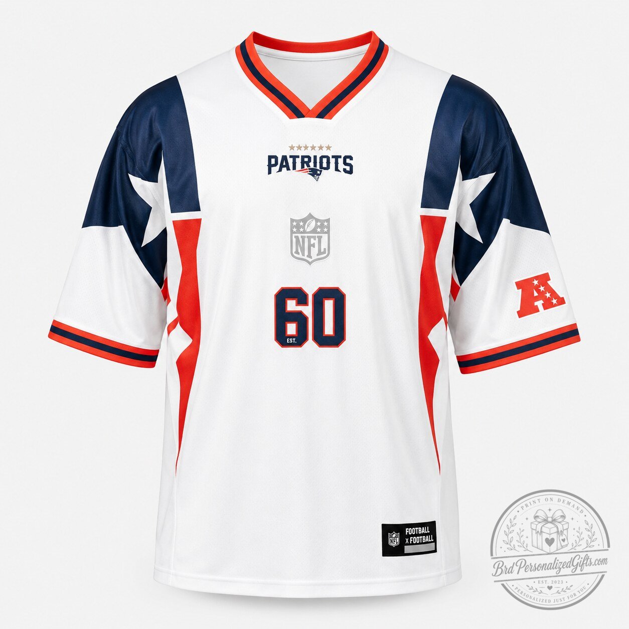 Rob Gronkowsk Patriots Number 60 Football Jersey
