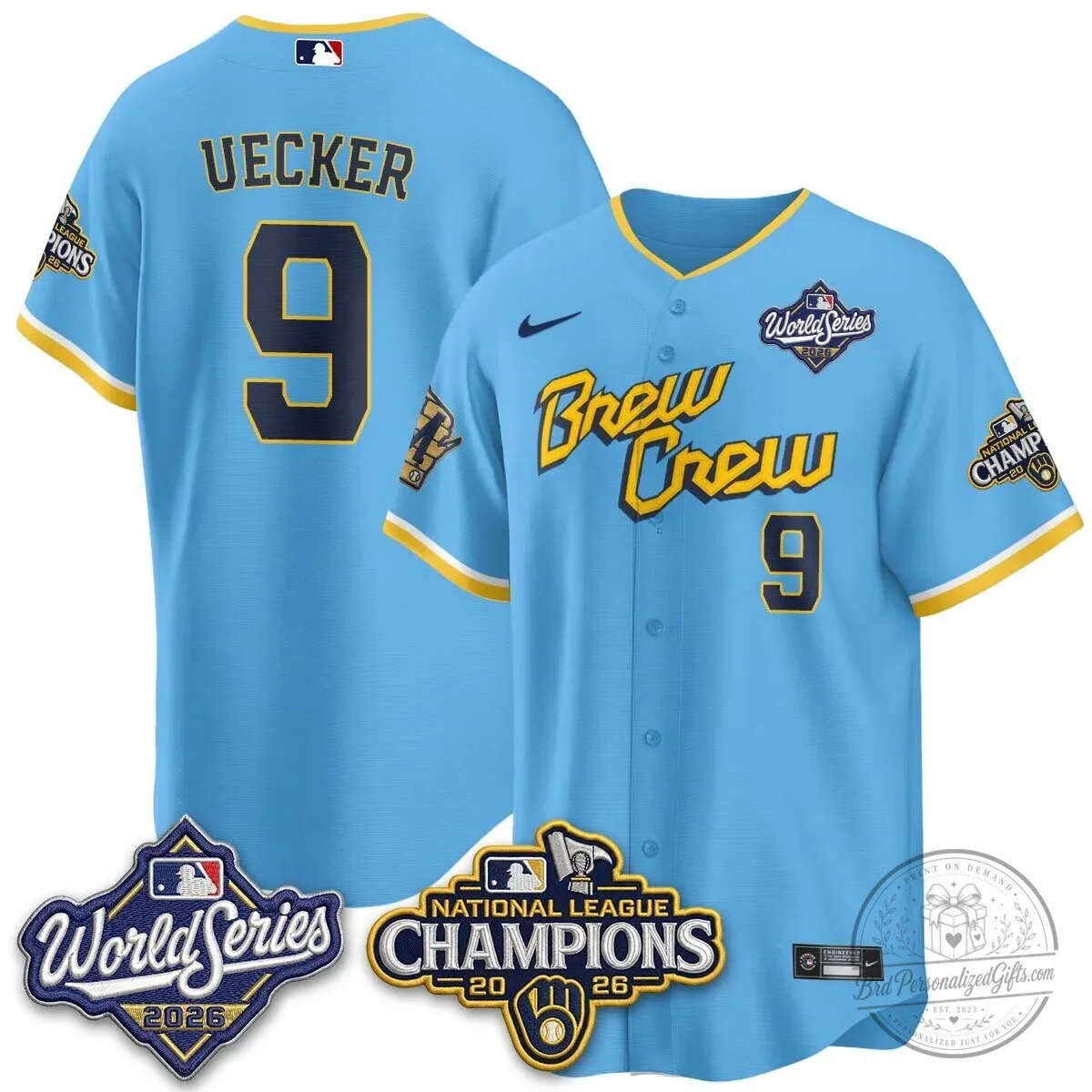 2026 National League Champions Baseball Jersey for Milwaukee Brewers, World Series Edition