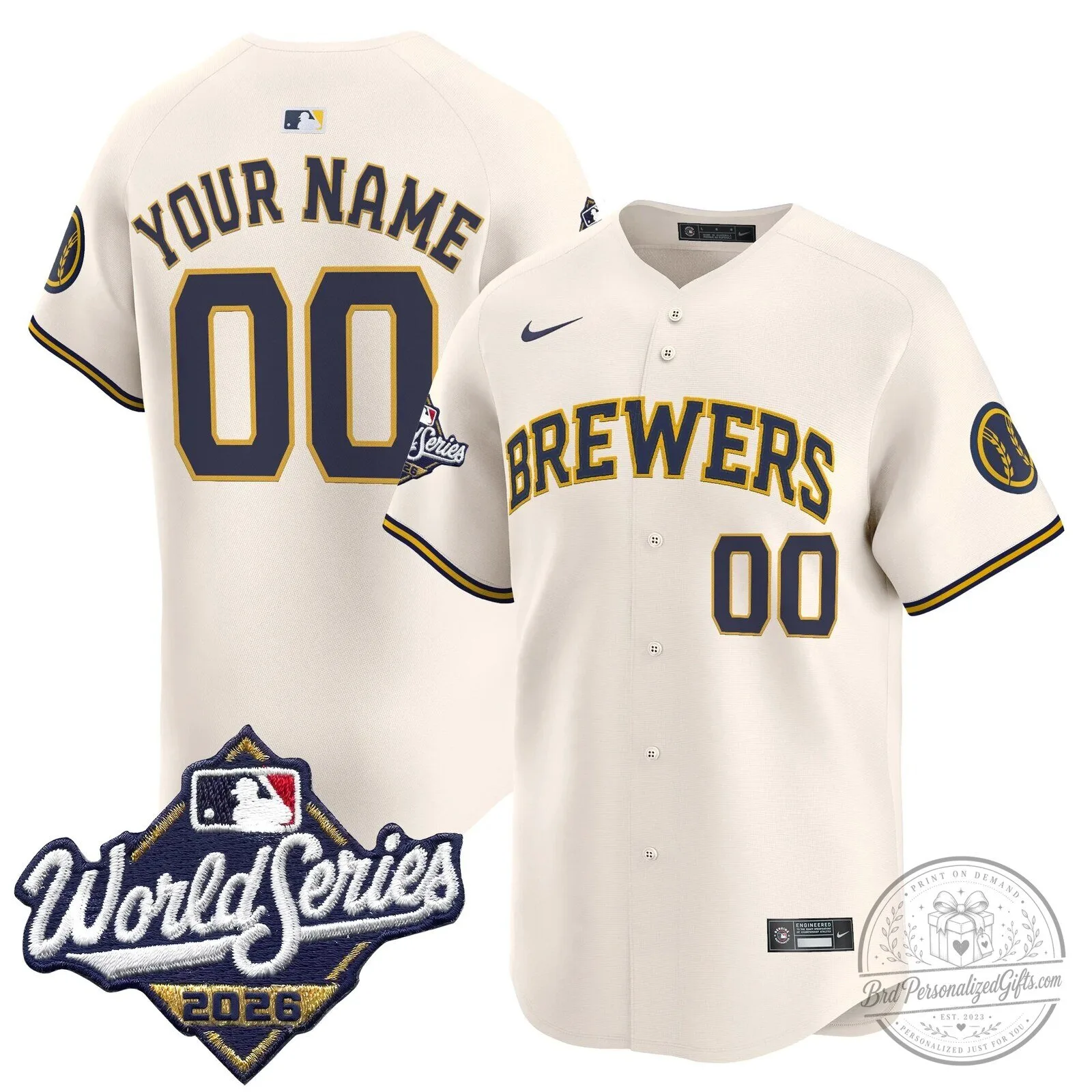 Custom Baseball Jersey for Milwaukee Brewers – 2026 World Series Edition