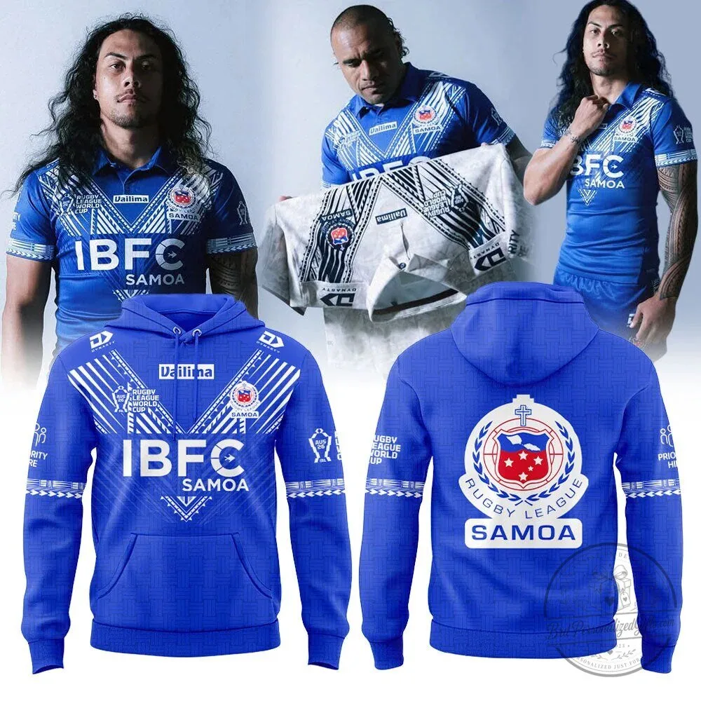 Royal Blue Hoodie for Toa Samoa Rugby League World Cup Fans